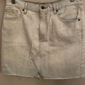 NWT Lucky Brand Old Favorite Mini Denim Skirt, Light Blue Wash, Sz 8/29